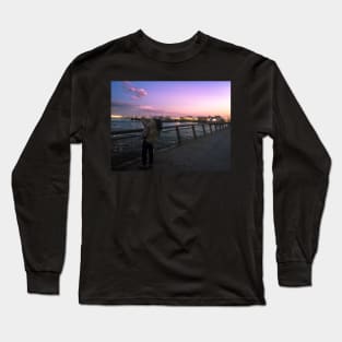 Sunset at Seaport, Manhattan, New York City Long Sleeve T-Shirt